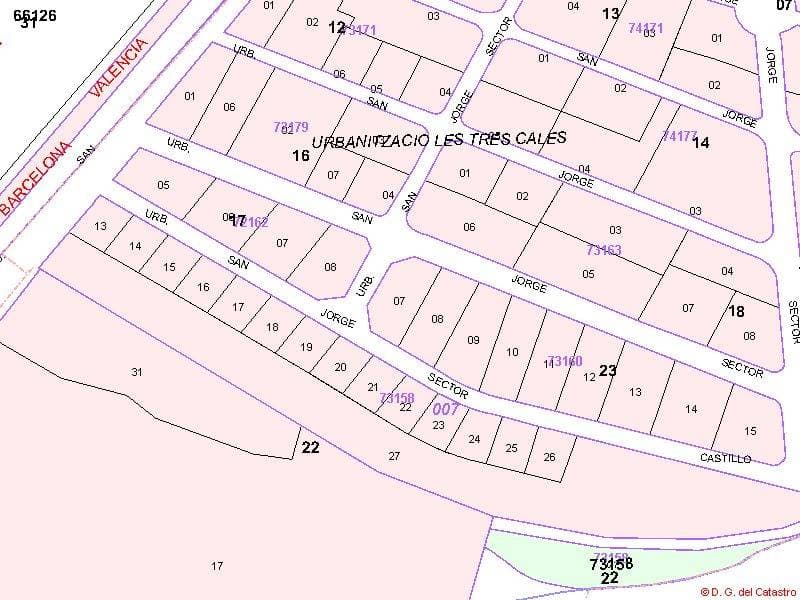 PARCELA NÚM. 5: URBANA. PARCELA DE FORMA TRAPEZOIDAL Y DE 1.000 M2 DE SUPERFICIE, SEÑALADA CON EL NÚMERO 3D EN EL PLANO 05 DE PARCELAS RESULTANTE DEL PROYECTO DE REPARCELACIÓN DEL PAU "SANT JORDI D'ALFMA" DE L'AMETLLA DE MAR. LINDA AL NORTE CON C/ CI - Imagen 1