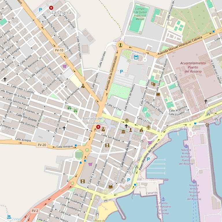 FINCA REGISTRAL 32.203 DEL REGISTRO DE LA PROPIEDAD DE PUERTO DEL ROSARIO Nº. 1: URBANA: NUMERO DIEZ: VIVIENDA NUMERO DOS, particularmente señalada como Viv. 2, en planta baja, de la edificación en calle Pizarro, número 86, término municipal de Puert - Imagen 1