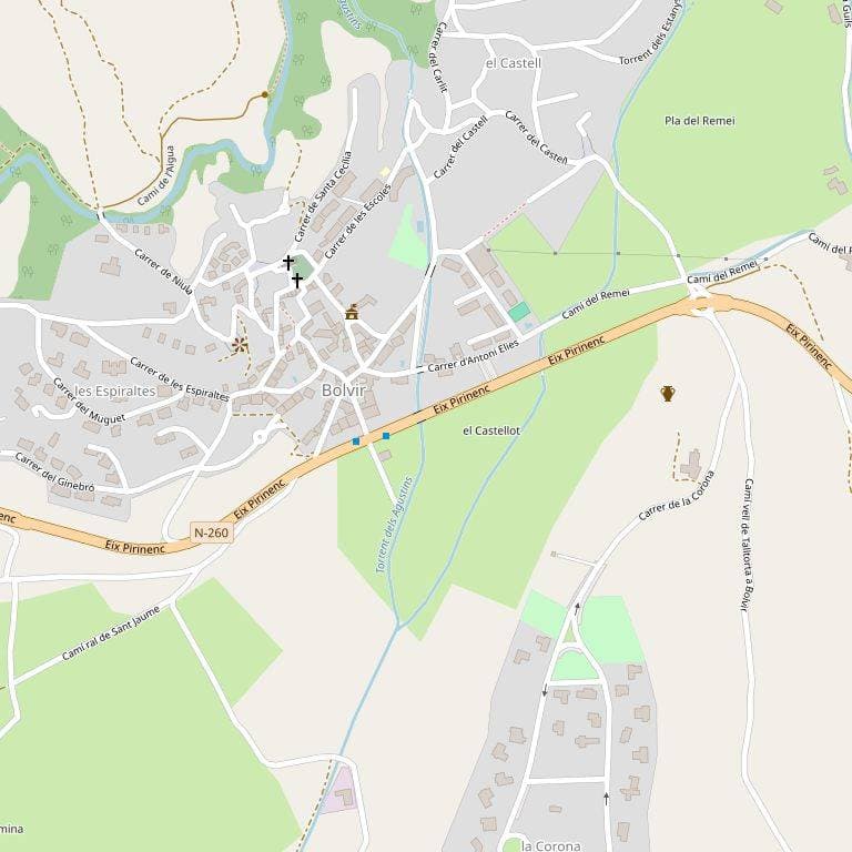 URBANA: Porción de terreno destinada a zona recreativa, sita en término de Bolvir, con frentes al Camí de Bolvir al Remei y a una calle sin nombre. Tiene una superficie de ochocientos metros cuadrados. En el se ubican un campo de petanca, zona destin - Imagen 1