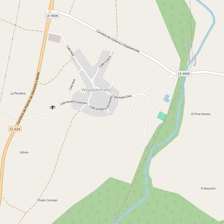 1.- FINCA URBANA.- CASA, situada en Lugán, municipio de Vegaquemada, provincia de León, en la Carretera Provisional s/n, según catastro, Lugán 9(A), polígono 102, parcela 5131 001900900UN03H D47. Consta de planta baja y un piso en el alto, compuesta