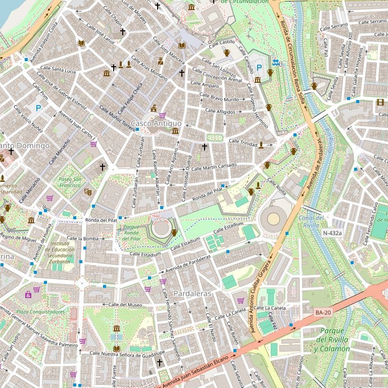 URBANA: PORCION de terreno al sitio de San Miguel o Cerro del Almendro, término de Badajoz. Mide cinco metros de frente por veinte de fondo, o cien metros cuadrados. Sobre el terreno se ha construido una CASA señalada con el número ciento cuarenta y - Imagen 1