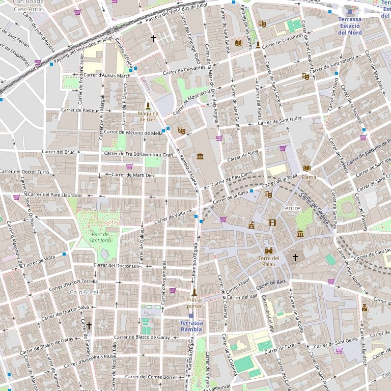 DESCRIPCIÓN: 1. URBANA: Número CATORCE. Plaza de aparcamiento señalada con el núm. 14, situada en la planta sótano -1, del edificio plurifamiliar sito en TERRASSA, con frente a la c/ General Milens del Bosch, núm. 8, esquina con la calle Viladecavall - Imagen 1