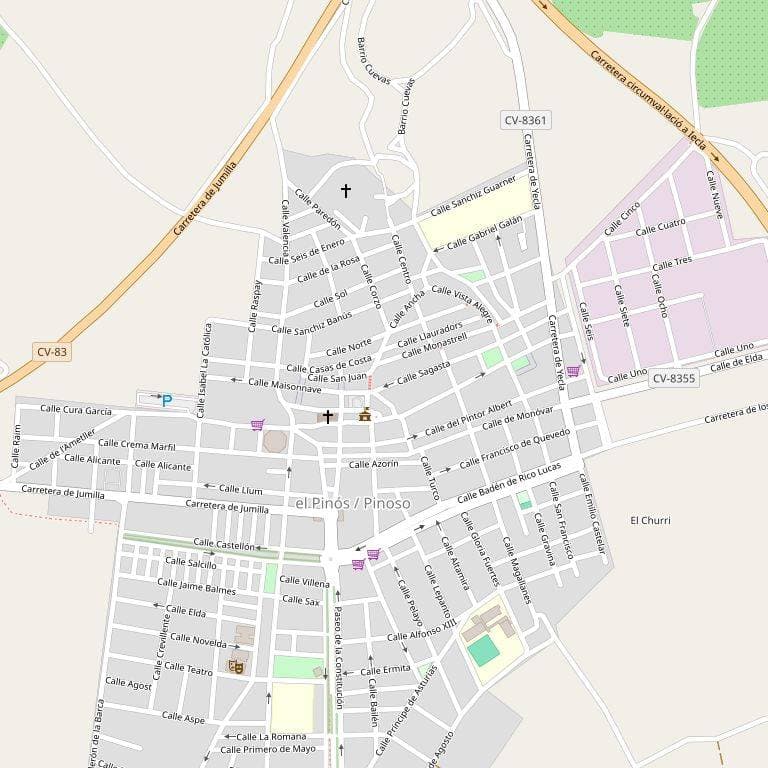 URBANA. Departamento número OCHO: VIVIENDA UNIFAMILIAR ADOSADA tipo (H), compuesta de planta baja, planta alta y garaje también en planta baja, sita en la villa de Pinoso, calle Pintor Dalí, número ocho de policía - Imagen 1