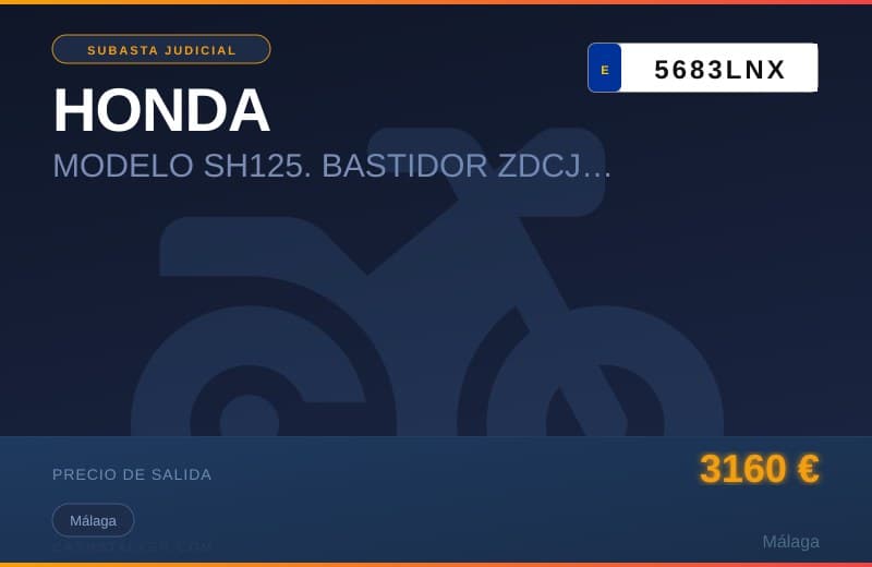 HONDA modelo SH125. Bastidor ZDCJF90A0LF023375 - Imagen 1